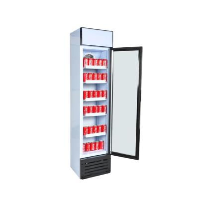 China 145L Single Door Upright Beverage Cooler Slim Single-Door Display Fridge For Bar for sale