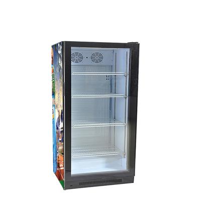 China 330L Single-temperature Straight Customized Vertical Showcase Beverage Direct Cooling Commercial Refrigerator for sale