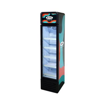 China Single-temperature MEISDA 135L Vertical Refrigerator Glass Door Commercial Cooler Display Refrigerator For Supermarket for sale