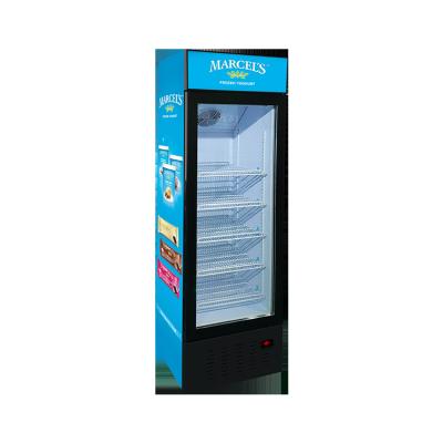 China Single-temperature Meisda 235L Vertical Glass Door Commercial Ice Cream Freezer for sale