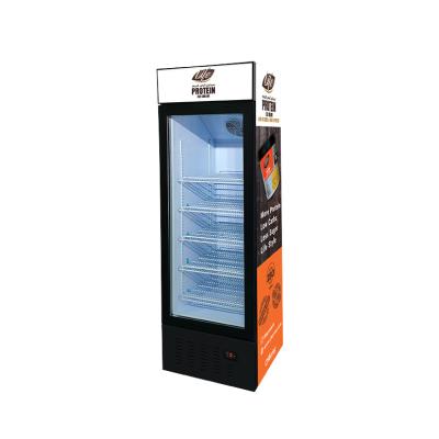 China Single-temperature Meisda 235L Glass Door Commercial Ice Cream Frozen Food Upright Freezer for sale