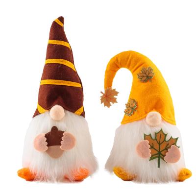 China Scandinavian Tiered Autumn Tomte Fall Thanksgiving Decor Festival Harvest Gnome Plush Doll Tray Decor for sale