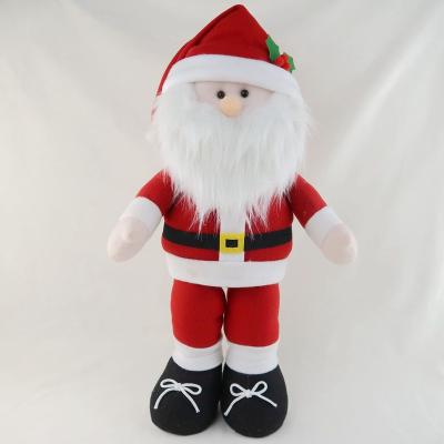 China Fabric, Product 60cm Christmas Standing Santa Claus For Christmas Fabric Decorations / Christmas Fabric Gift for sale