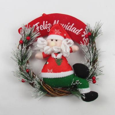 China Beautiful Christmas Multi Shaped Christmas Wreath with Santa Claus Snowman and Deer for sale