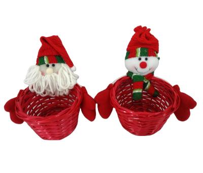 China Christmast Ornament Exquisite Christmas Gift Box - Santa Claus Snowman Bear And Deer Basket Set For Festival Decoration for sale