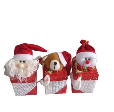 China Exquisite Santa Claus Snowman and Deer Christmast Ornament Christmas Gift Box Set for Festival Decoration for sale