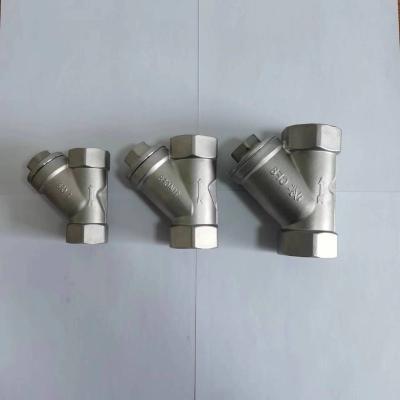 China Factory wholesale 304 general flange stainless steel internal thread strainer stainless steel y-type y-type filter for sale