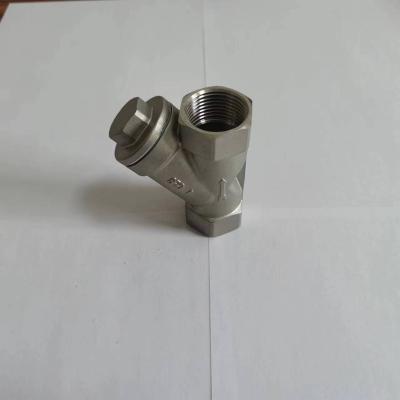 China 304 General High Quality Strainer Stainless Steel Y Type Filter Screwed End NPT Filter Y Type Threaded Valve for sale