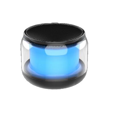 China Video Call Mini Blue Colorful Light Tooth Speaker With Portable Easy Carry Pocket Music Box Speaker Type FM Radio Small Subwoofer Speaker for sale