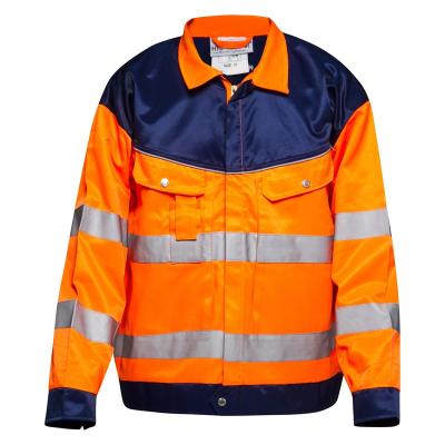 China Reflective Cotton Orange Work Wear Winter Jacket for sale