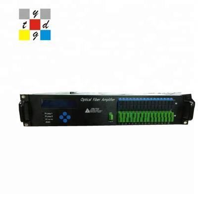 China 2/4/6/8/16/32/64out Put Cheap High Power EFDA 32 Ports 22 dbm High Power Fiber EDFA Catv Amplifier Gpon for sale