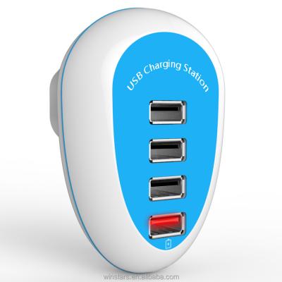 중국 Foldable 4 Port USB Smart Cell Phone Charging Station for Mobile Phone, Compatible with Most Mobile Devices, CB, FCC 판매용