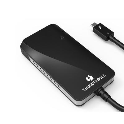 中国 Certified ABS Plastic Winstars Intel Thunderbolt 3 Thunderbolt 3 To Dual Port HDMI 2.0 To 4K 60Hz Display Adapter 販売のため