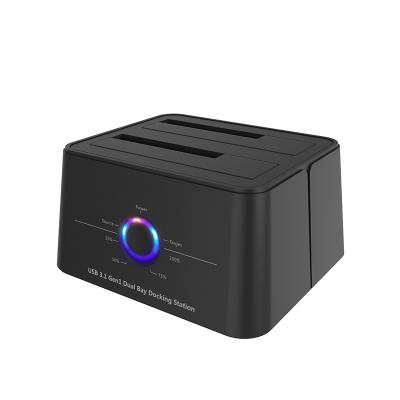 China Data Transfer Dual HDD USB 3.0 Docking Station with USB Type-B for 2.5