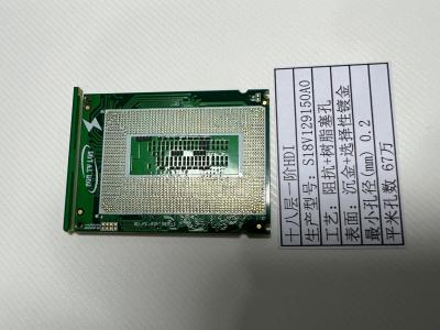 Китай 18 слоев Высокая плотность Интерконнектора высокоскоростной платы PCB в пределах 10 1 Соотношение аспектов vipppo ENIG + вспышка Золото продается