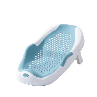 China Eco-friendly PP+TPR 2022 Portable Toddler Blue Toddler TPR Baby Tub Set Collapsible Plastic Collapsible Bathtub for sale