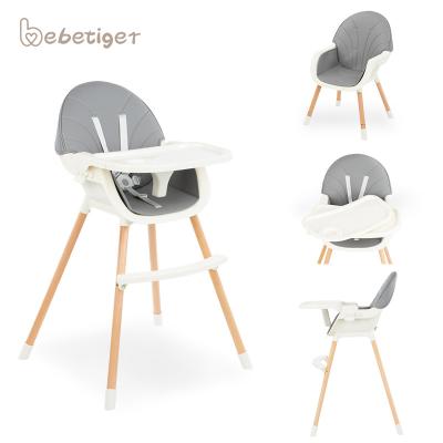 China Solid Wood Newborn Baby Chairs Kids Child Umpire Chair 2 in 1 Baby Feeding Diner Eating Foldable Chair for Baby for sale