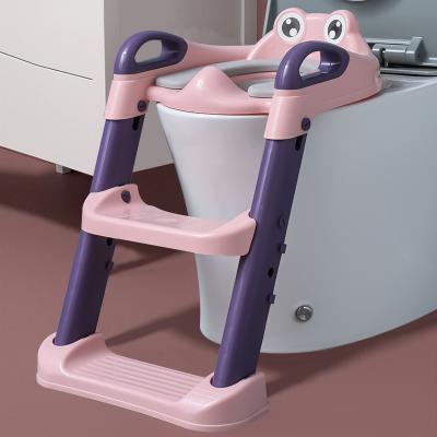 China Plastic Baby Ladder Toilet Seat Kids Portable Plastic Toilet Step Stool Baby Potty Chair Trainer for sale