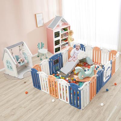 China 2022 Modern PE Baby Play Yard Safety Plastic Plastic Fence Children Large Baby Playpen for sale