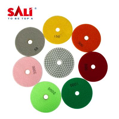 China Granite Diamond Polishing Pads Wet Polishing Pads 4 Inch Wet Dry Set For Granite Quartz Marble Stone Travertine Concrete Polish Te koop