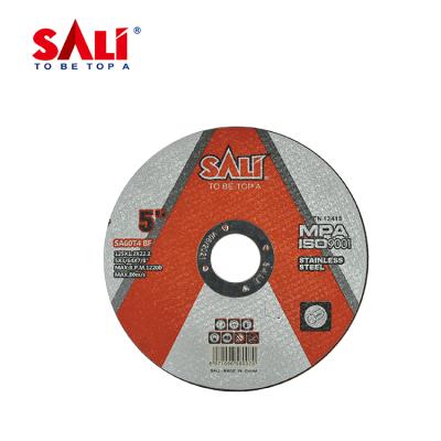 China Single Aluminum Oxide SALI 125x1.6x22.2mm Inox Carved Wheel With ISO9001 MPA EN12413 Certificate for sale