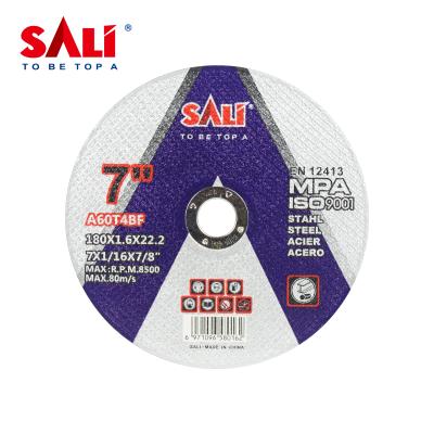 China Aluminum Oxide SALI Metal Cutting Wheel Steel Cutting Disc 180*1.6*22.2 mm Yongkang Factroy zu verkaufen