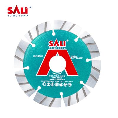 China SALI Effect Hard Brick Professional Hot Pressed Concrete Wall Cutting Diamond Saw Blade à venda