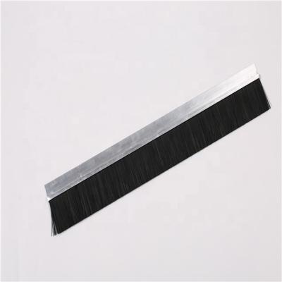 China Durable Nylon Channel Strip Brush With Aluminum Holder For Door Window Sealing for sale