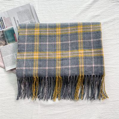 China Daily Lifestyle Plaid Design Winter Scarf For Women Cashmere Shawls for sale