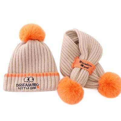 China Kids Hot Sale Warm Windshield Hat and Scarf Set for Cold Weather Winter for sale