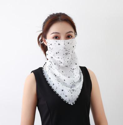 China Floral Print Face Scarf Face Scarf Bandana Women Sunscreen Outdoor Dustproof Dustproof Face Mount Cover for sale