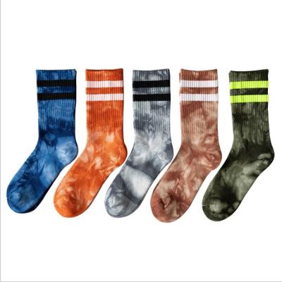 China Autumn Breathable Fashion Socks Unisex Tie Dye Socks Winter Women Sport Socks for sale