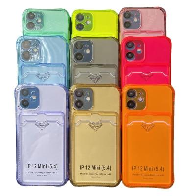 China Shockproof Clear Wallet Phone TPU Case For iPhone 11 Pro TPU Shockproof Case With Card Holder for sale