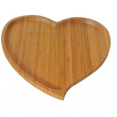 China Viable Wholesale Cheap Kitchen Dish Bamboo Heart Shaped Dish for sale