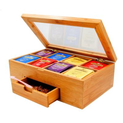 China China New Design Water Proof Handmade Kitchen Storage Container Teas Bamboo Desktop Non-Toxic Boxes for sale