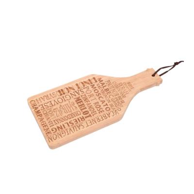 China Sustainable Wholesale Organic Custom Label Bottle Shape Big Bread Steak Bamboo Chop Cutting Board With Logo for sale