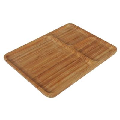 China Sustainable Bamboo Serving Tray Nut Candy Snacks Fruit Cheese Coffee Tea Breakfast Serving Tray Large Plates for sale