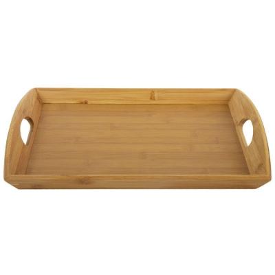 China Sustainable Bamboo Food Tray Breakfast Serving Bed Bamboo Tray Bamboo Tray With Handle for sale