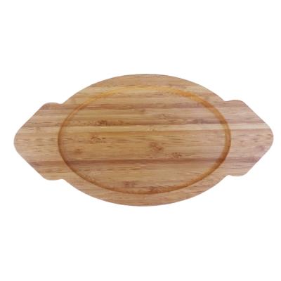 China Eco-Freindly Kitchen Living Room Outdoor Oval Bamboo Bedroom Tray With Handle for sale