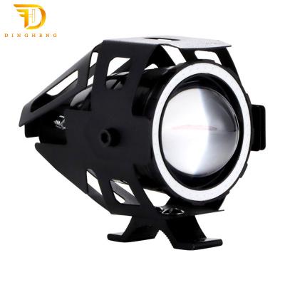 China Good Prices Angel Eyes Round Motorcycle Headlight High Lumen Motorcycle Led Headlights 130*85*108mm for sale