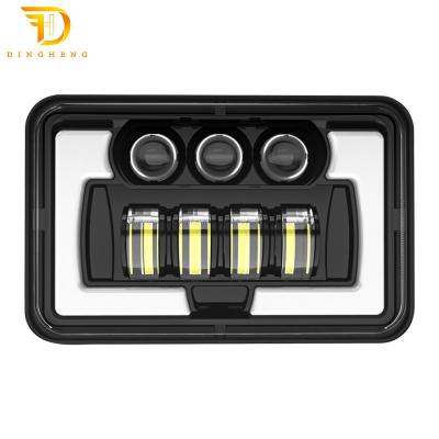 China Newest 2021 4x6 inch 5 inch led car headlight 45W Square Beam Headlight 4x6 Offroad Headlight 4x6 inch for sale