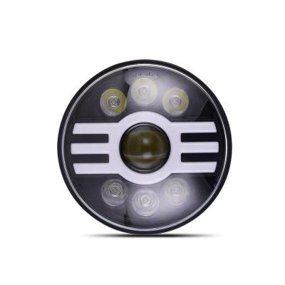 China Diecast Aluminum Housing Round 7 Inch Reflector LED Headlight Beam High Low 12v Led Head Light for sale