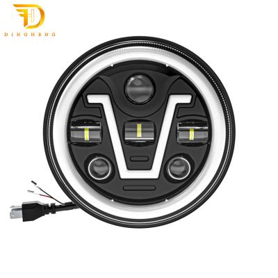 China Well-designed Round Safari Led Headlights 65W IP67 7 inch 7 inch round 7 inch round halo headlights for sale