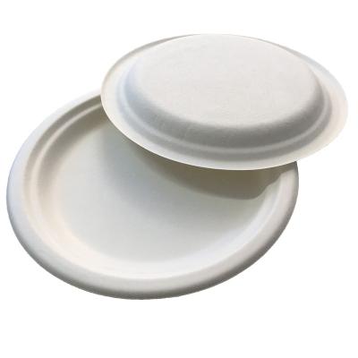 China 8.75 Inch Biodegradable Bagasse Food Container Paper Pulp Dishes for sale