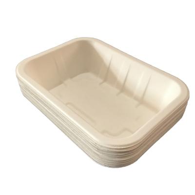 China 6.8*4.7*1.6 Inch Biodegradable Food Tray With Optional Lid Food Box Food Tray for sale