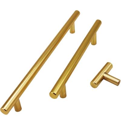 China Modern Easy Installation Andoized Available Easy Installation Furniture Handle Gold Wardrobe Door Aluminum Alloy And Knob Kitchen Door Drawer Handle for sale