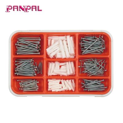 China Fastening Screw And Anchor Plastic Chipboard Set 260pcs for sale