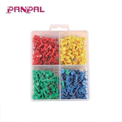 China Tie Well Sale 320 Pcs Colorful Plastic Head Push Red Blue Green Yellow Pins for sale