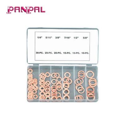 China 110pc Copper Gasket Copper Gasket Assortment Set - 6 Sizes - Automotive & Household Electrical Connections for sale