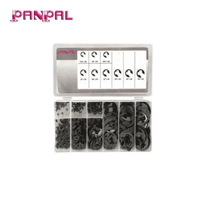 China Sealing E-Clips Now Assortment Kit Manganese Steel Black Snap Ring For Fasteners Pack Of Circlip 300 PCs for sale